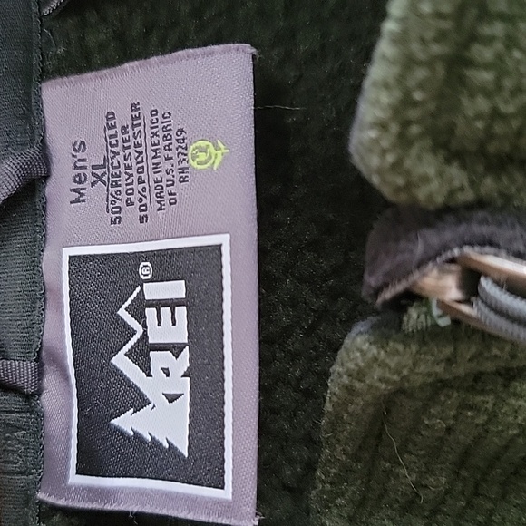 [*3 Items For $20 In Bundle*] REI Men’s fleece zip up jacket green XL - Picture 2 of 9